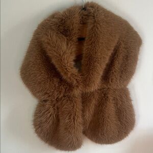 Faux fur shawl